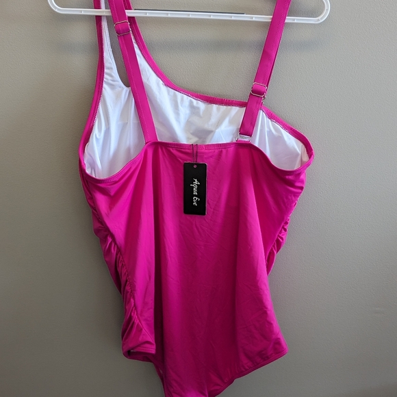Aqua Eve Women Plus Size One Piece Swimsuit Tummy Control Bathing Suit Size 18W - Picture 5 of 6